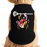 Lacrosse Shirts Helmet Sticks LAX Maryland Flag Gift Doggie Tank thumb 0