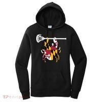 Lacrosse Shirts Helmet Sticks LAX Maryland Flag Gift Women's Hoodie thumb 0