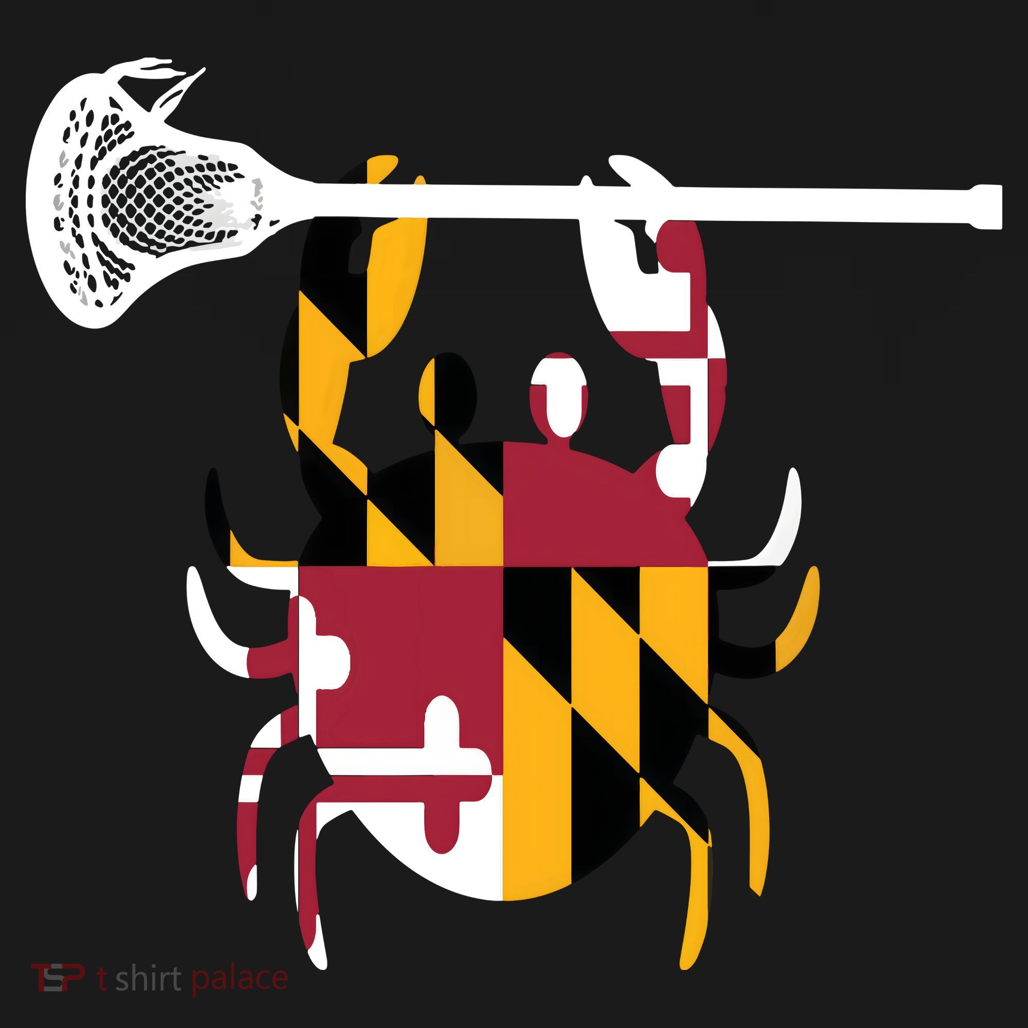 Lacrosse Shirts Helmet Sticks LAX Maryland Flag Gift Women's Hoodie