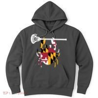 Lacrosse Shirts Helmet Sticks LAX Maryland Flag Gift Hoodie thumb 0