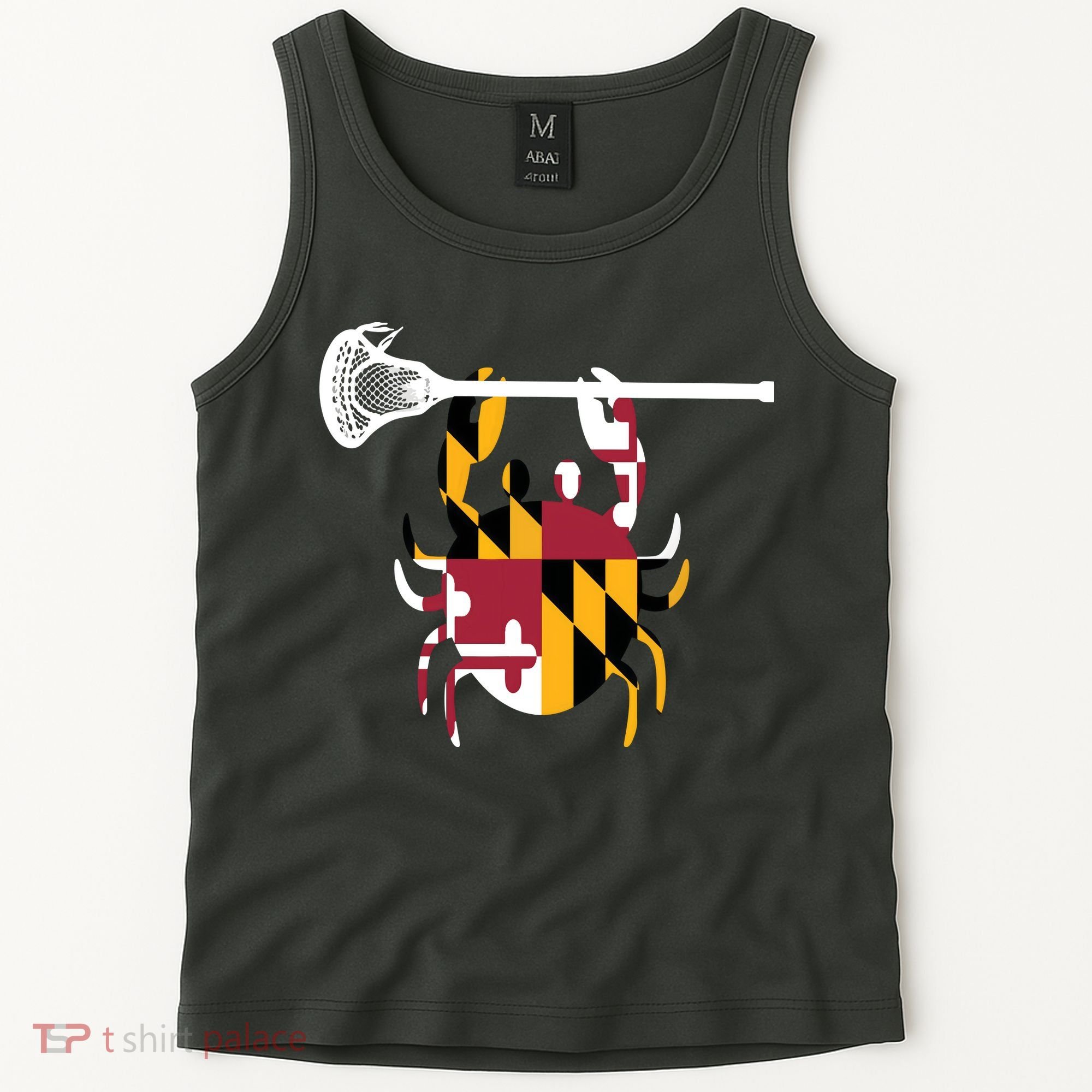 Lacrosse Shirts Helmet Sticks LAX Maryland Flag Gift Tank Top