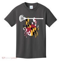 Lacrosse Shirts Helmet Sticks LAX Maryland Flag Gift Kids T-Shirt thumb 0