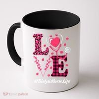 Love Stethoscope Hearts Dialysis Nurse Valentine's Day Gift Coffee Mug thumb 0