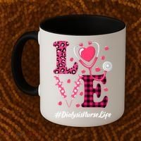 Love Stethoscope Hearts Dialysis Nurse Valentine's Day Gift Coffee Mug thumb 2