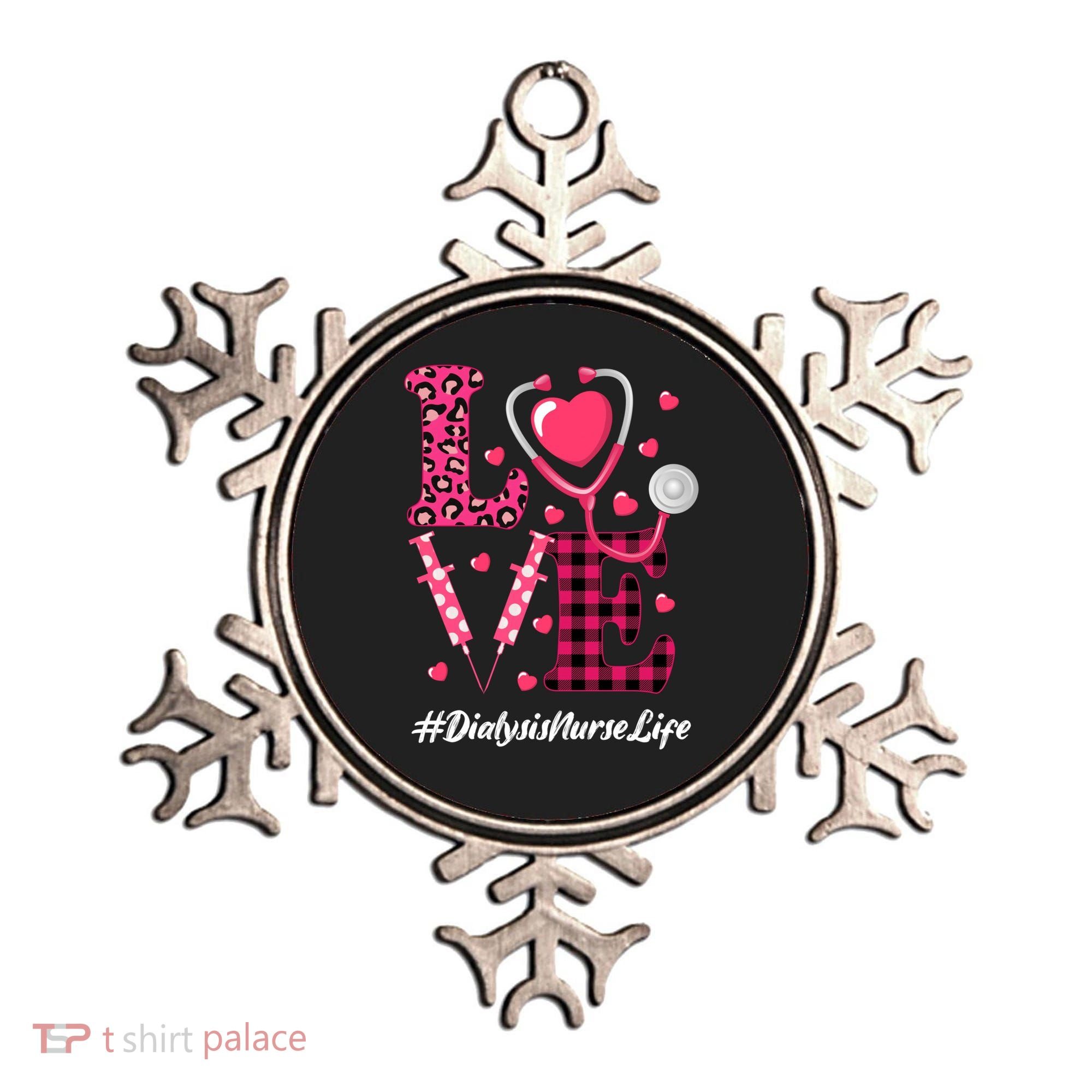 Love Stethoscope Hearts Dialysis Nurse Valentine's Day Gift Ornament