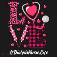 Love Stethoscope Hearts Dialysis Nurse Valentine's Day Gift Ornament thumb 1