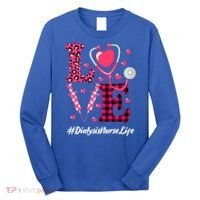 Love Stethoscope Hearts Dialysis Nurse Valentine's Day Gift Long Sleeve Shirt thumb 0