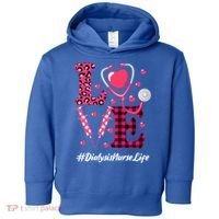 Love Stethoscope Hearts Dialysis Nurse Valentine's Day Gift Toddler Hoodie thumb 0