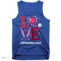 Love Stethoscope Hearts Dialysis Nurse Valentine's Day Gift Tank Top thumb 0