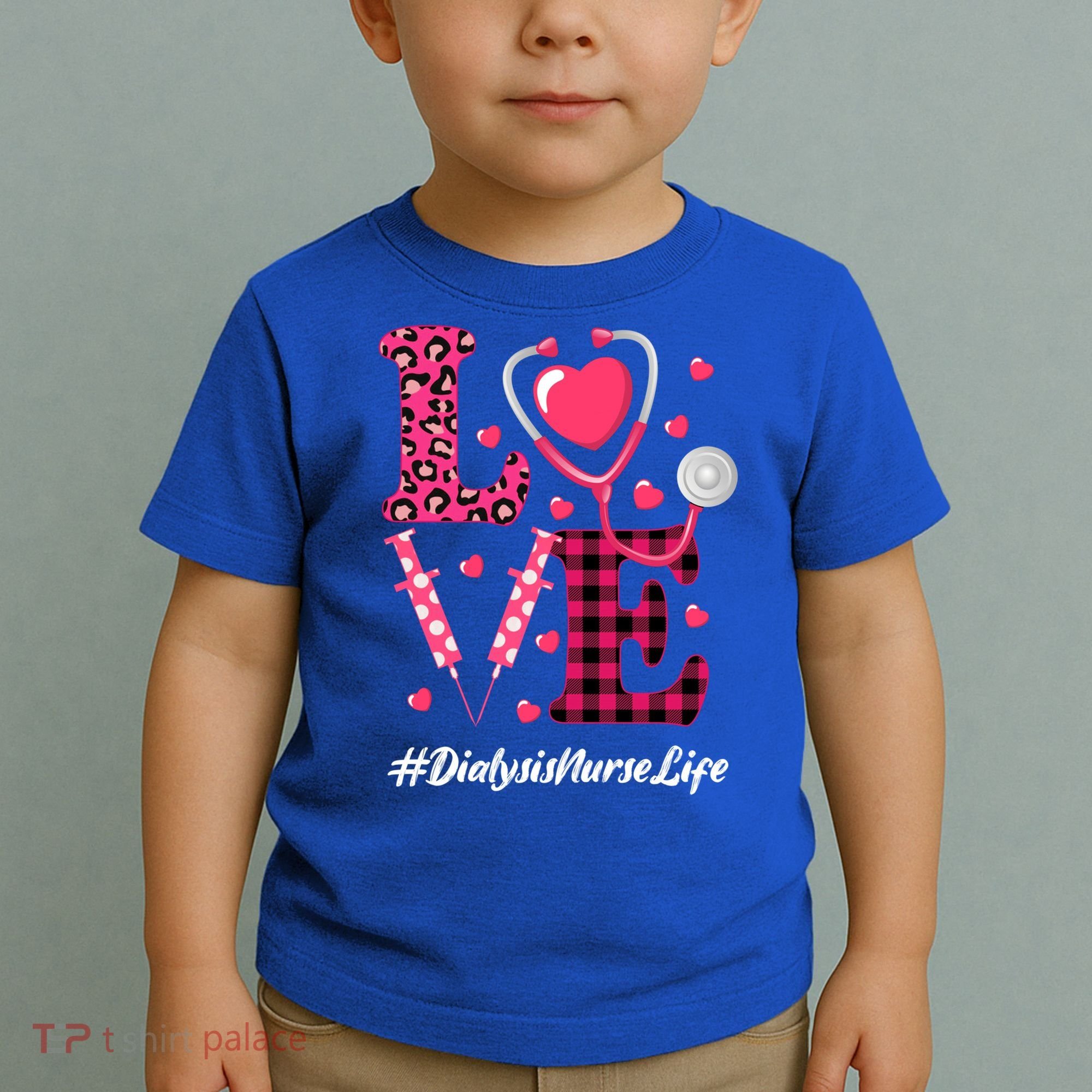 Love Stethoscope Hearts Dialysis Nurse Valentine's Day Gift Toddler T-Shirt