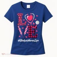 Love Stethoscope Hearts Dialysis Nurse Valentine's Day Gift Women's T-Shirt thumb 0