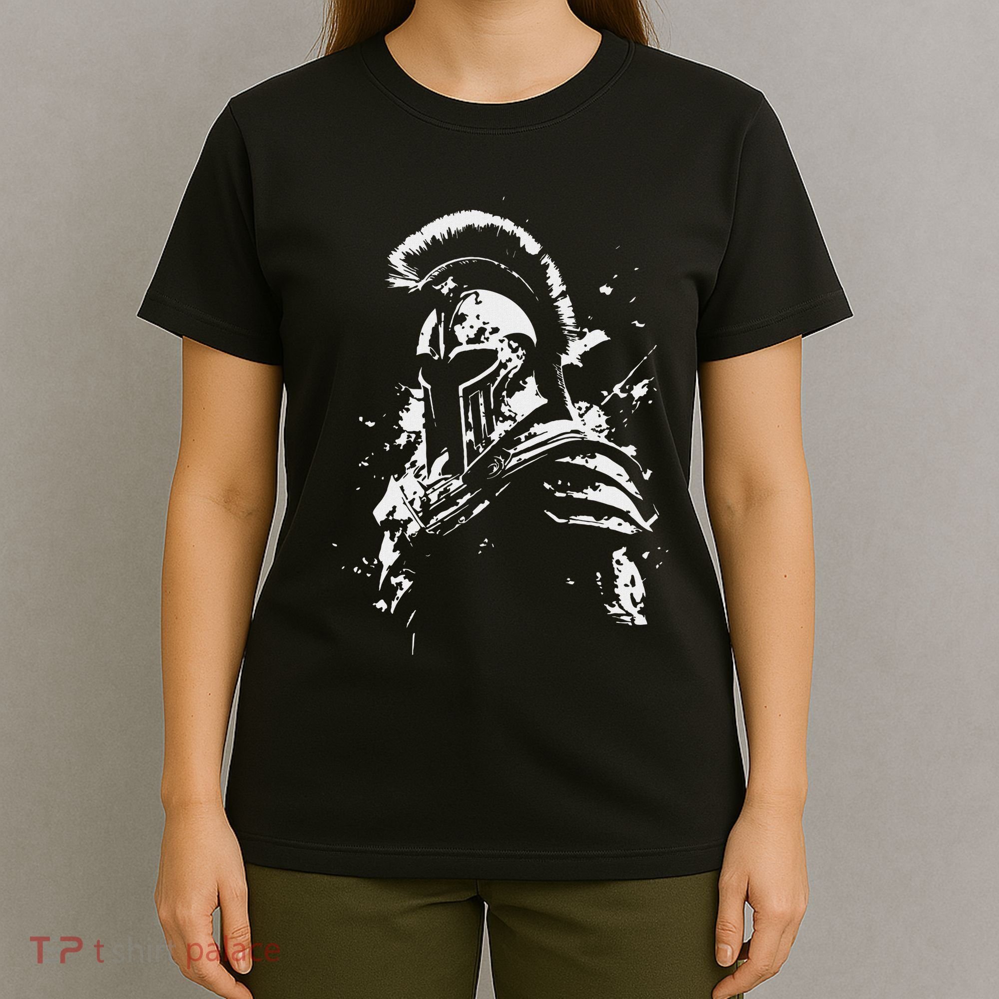 Leonidas Spartan Helmet Gym Sparta Workout Greek Warrior T-Shirt
