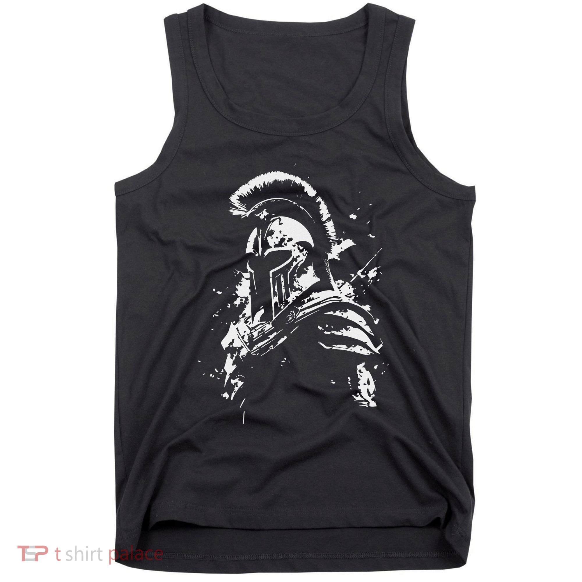 Leonidas Spartan Helmet Gym Sparta Workout Greek Warrior Tank Top