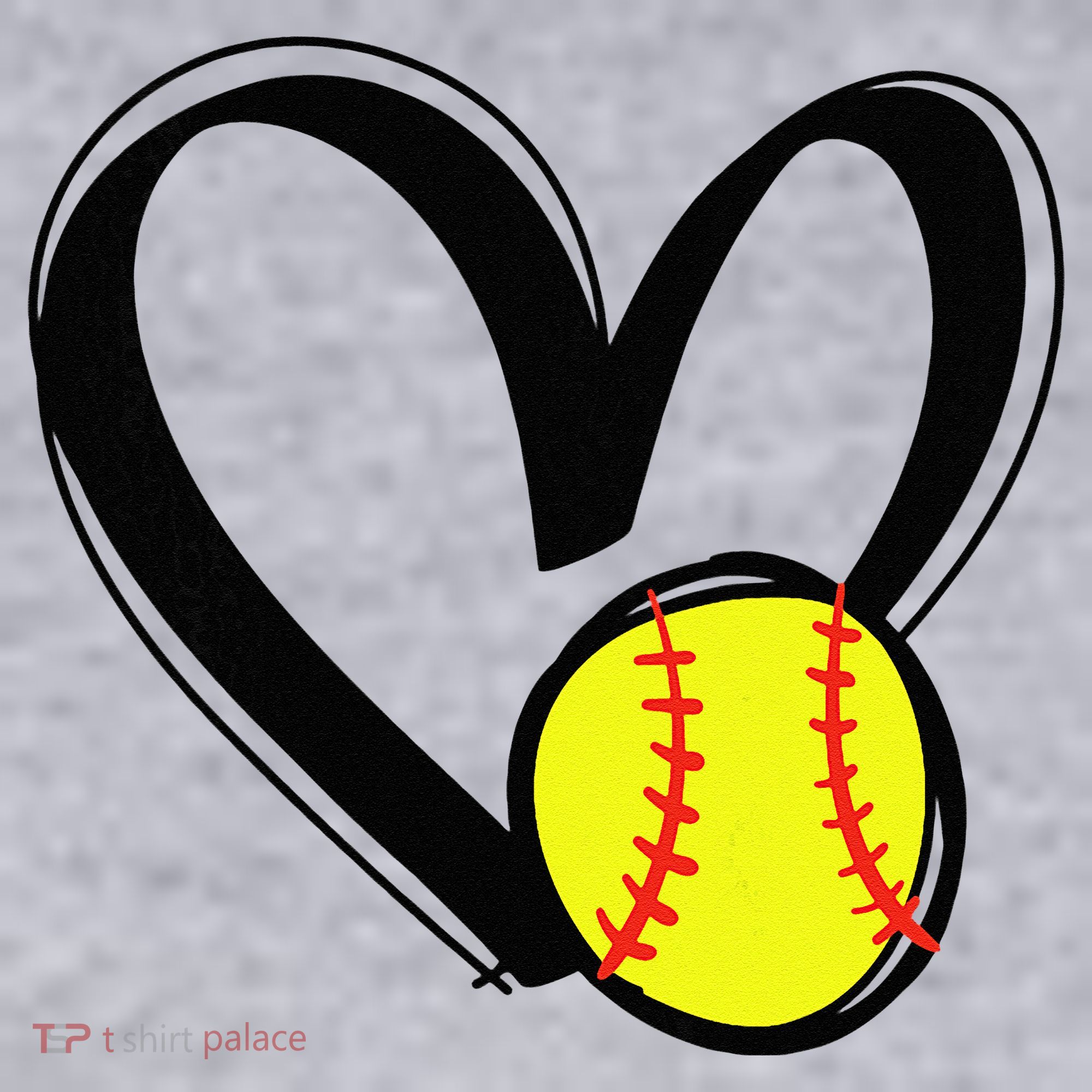Love Softball Heart Women's Sweatshirt