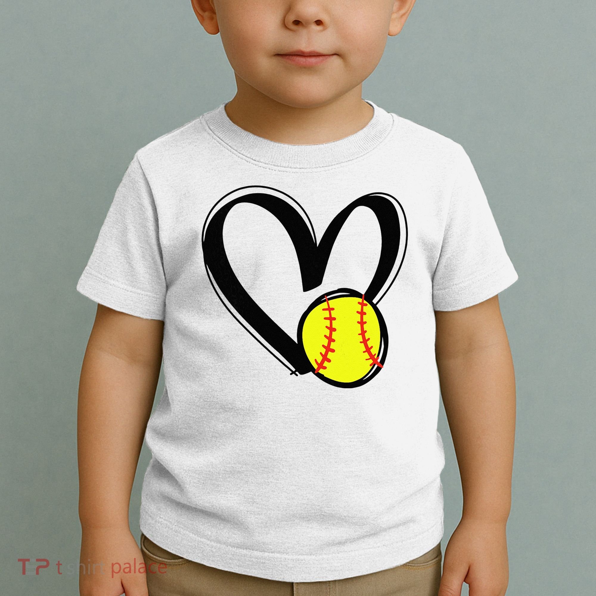 Love Softball Heart Toddler T-Shirt
