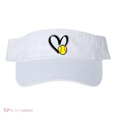 Love Softball Heart Visor