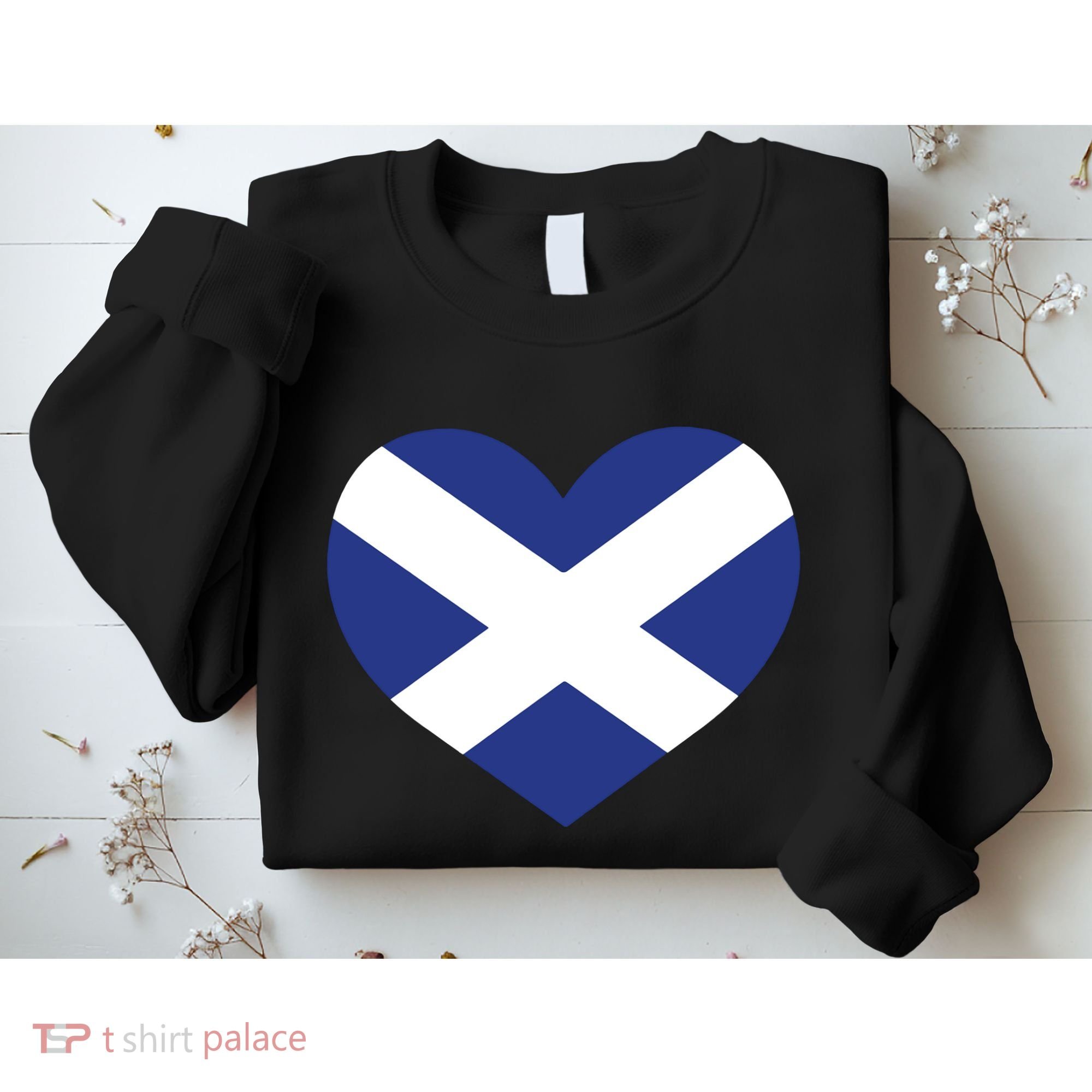 Ladies Scotland Heart Flag Scotland Sweatshirt