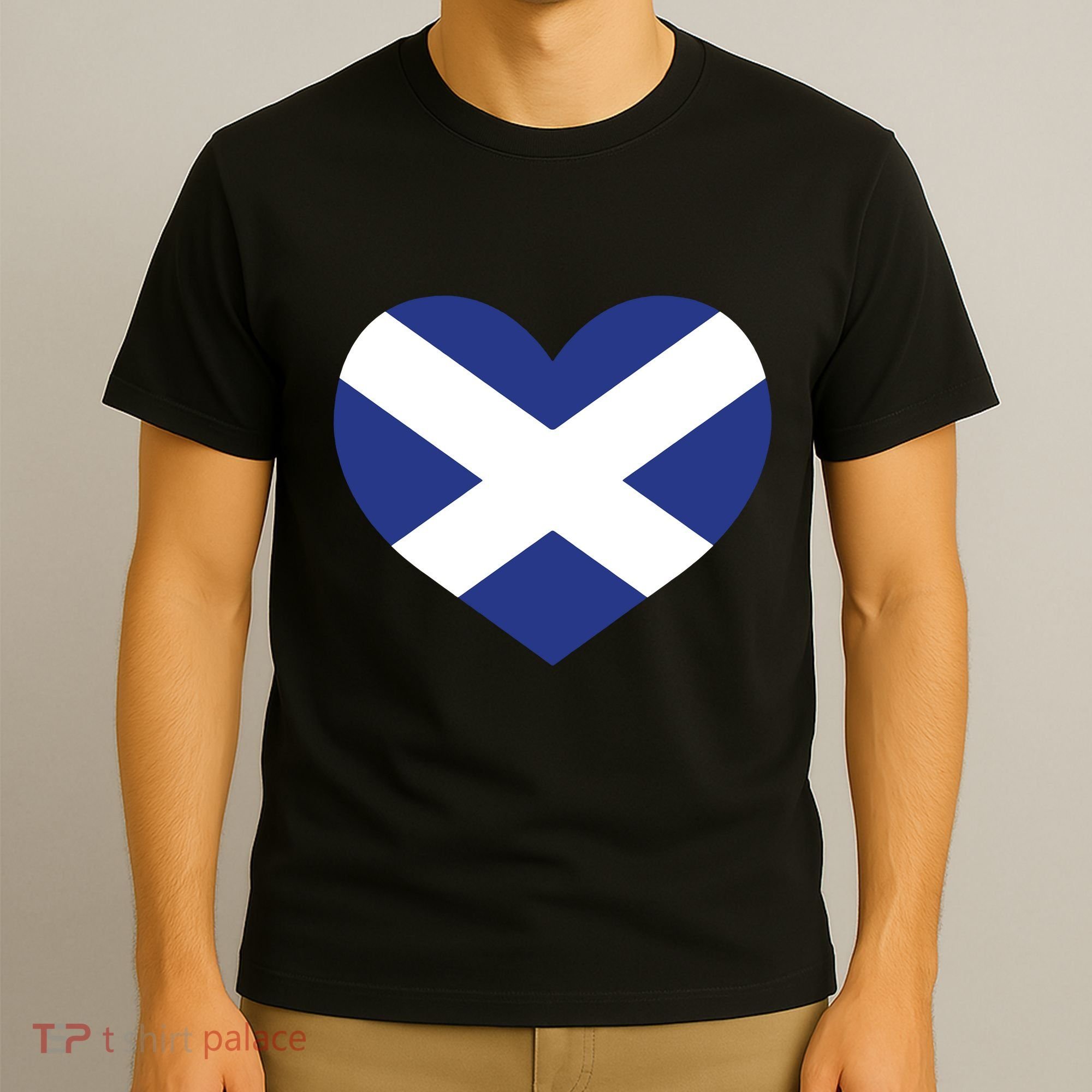 Ladies Scotland Heart Flag Scotland T-Shirt