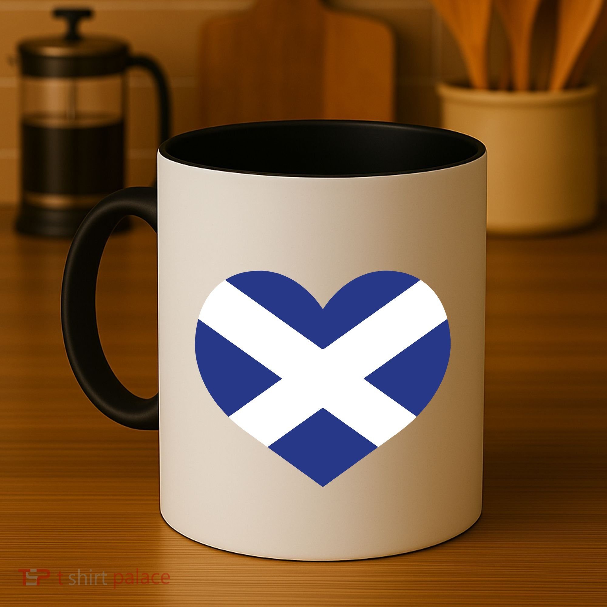 Ladies Scotland Heart Flag Scotland Coffee Mug