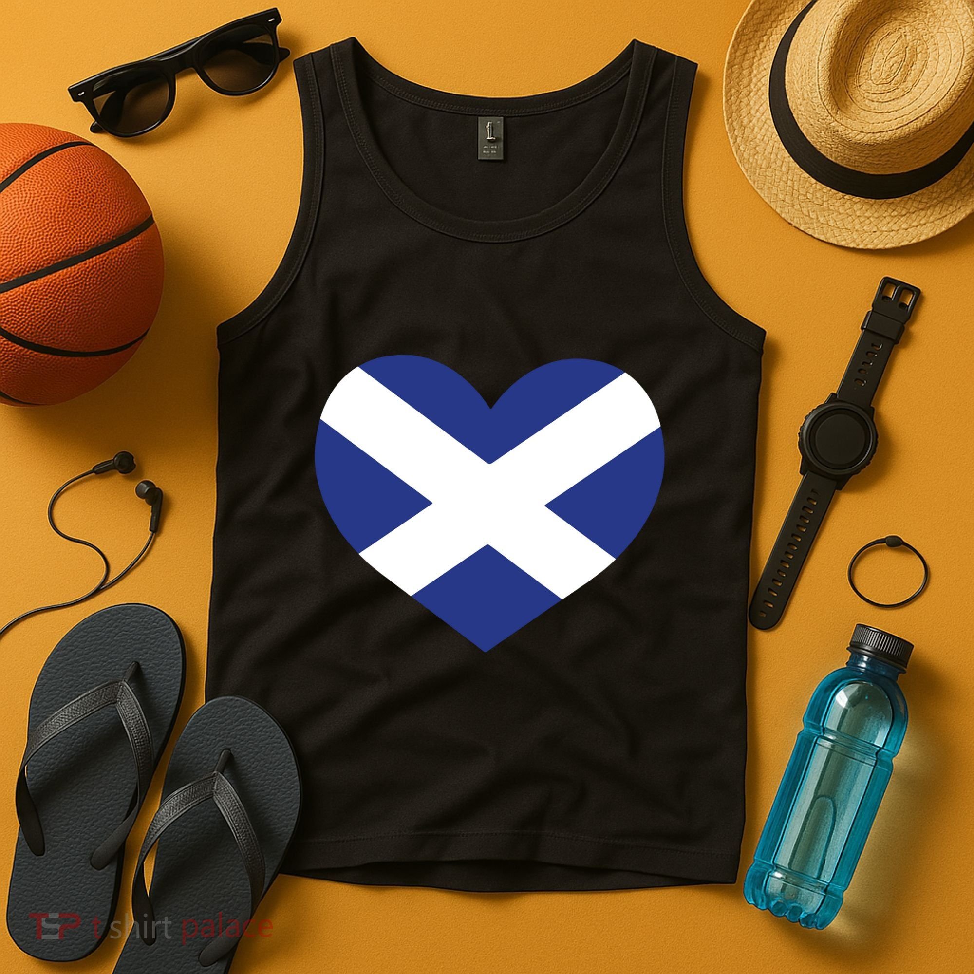 Ladies Scotland Heart Flag Scotland Tank Top