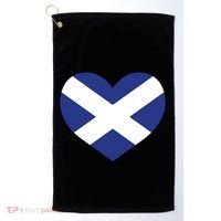 Ladies Scotland Heart Flag Scotland Golf Towel thumb 0