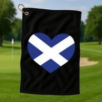 Ladies Scotland Heart Flag Scotland Golf Towel thumb 1