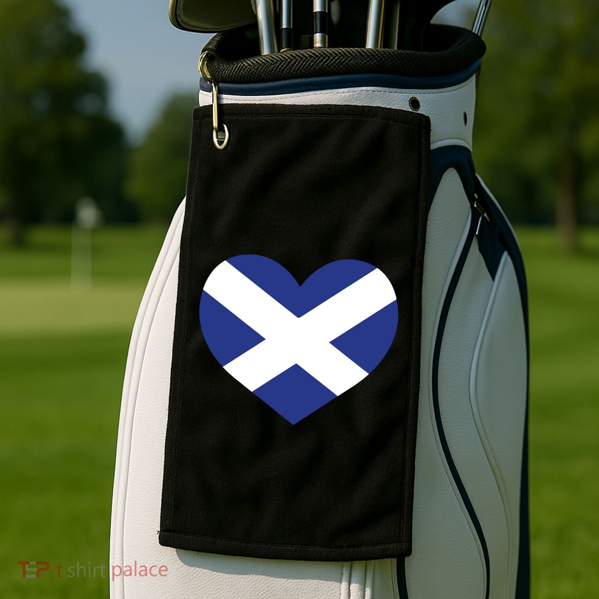 Ladies Scotland Heart Flag Scotland Golf Towel