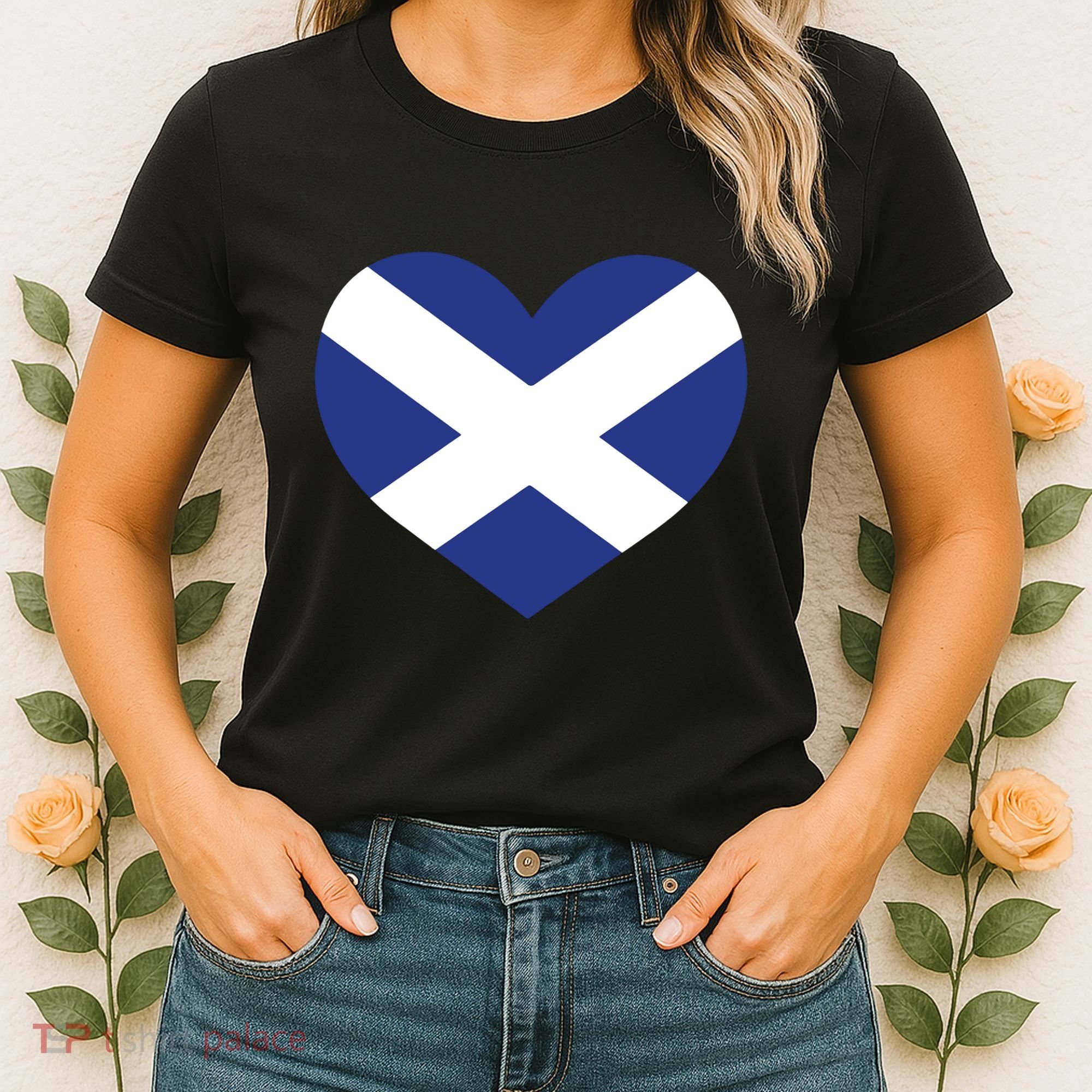 Ladies Scotland Heart Flag Scotland Women's T-Shirt