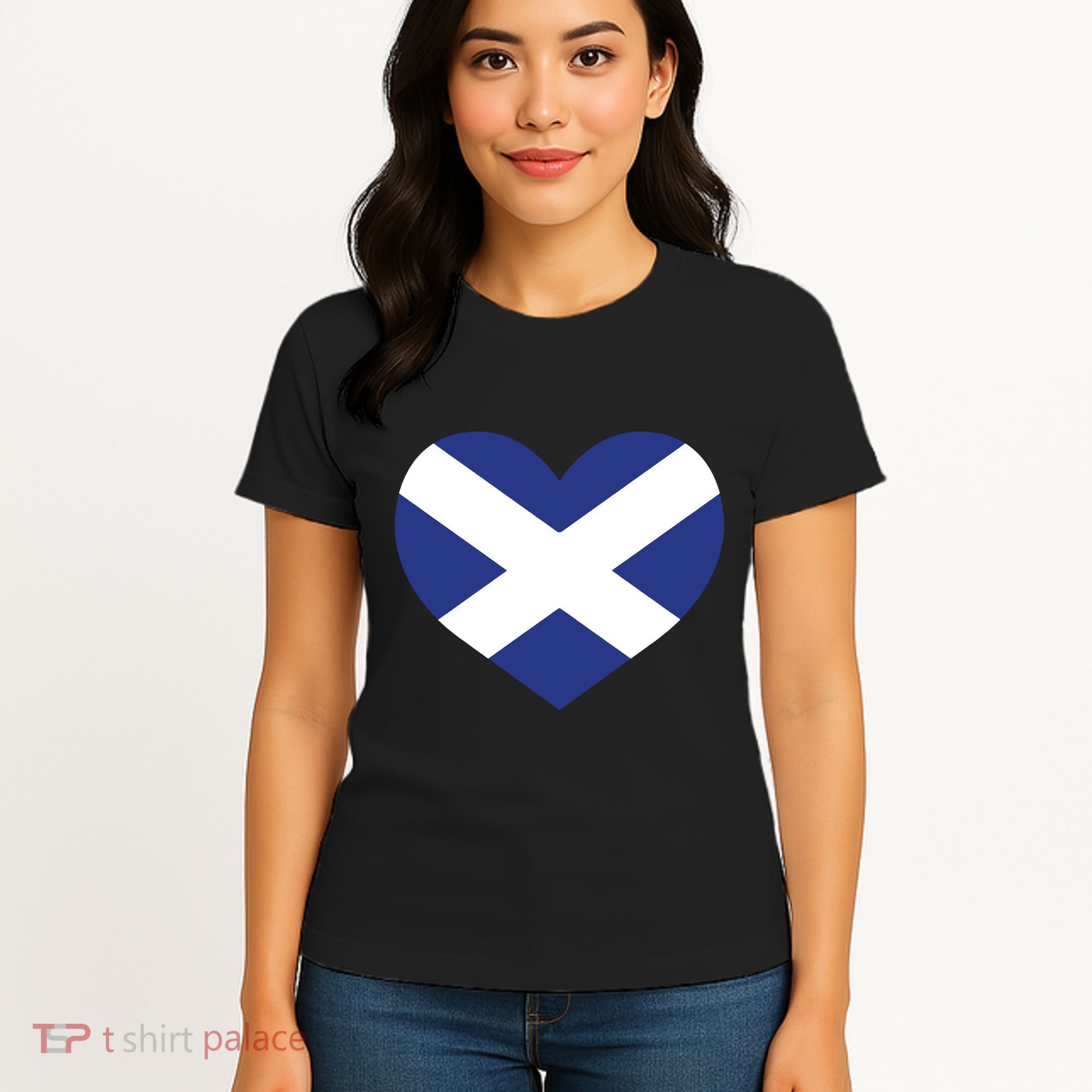Ladies Scotland Heart Flag Scotland Women's T-Shirt
