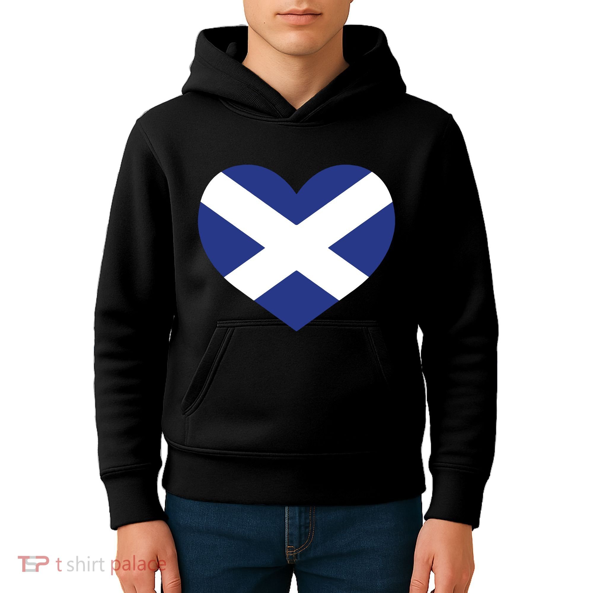 Ladies Scotland Heart Flag Scotland Kids Hoodie