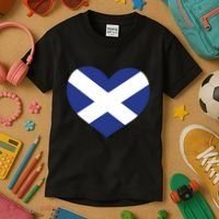Ladies Scotland Heart Flag Scotland Kids T-Shirt thumb 3