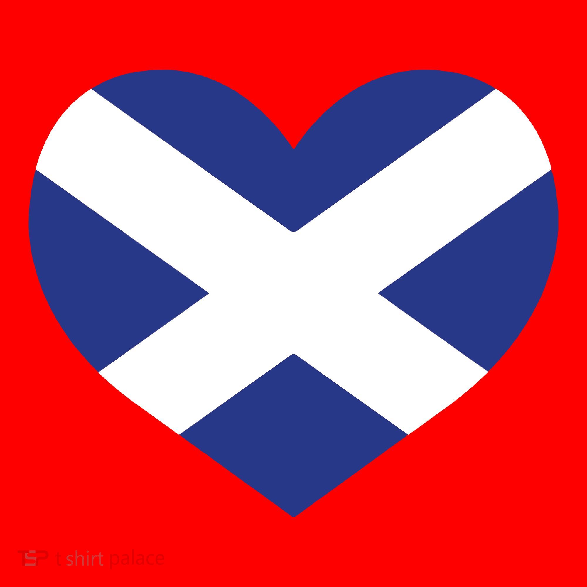 Ladies Scotland Heart Flag Scotland Santa Hat