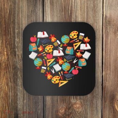 Love School Heart Coaster