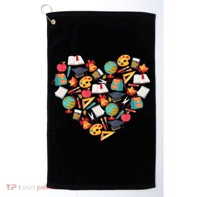 Love School Heart Golf Towel