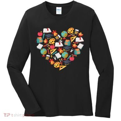 Love School Heart Women's Long Sleeve Shirt