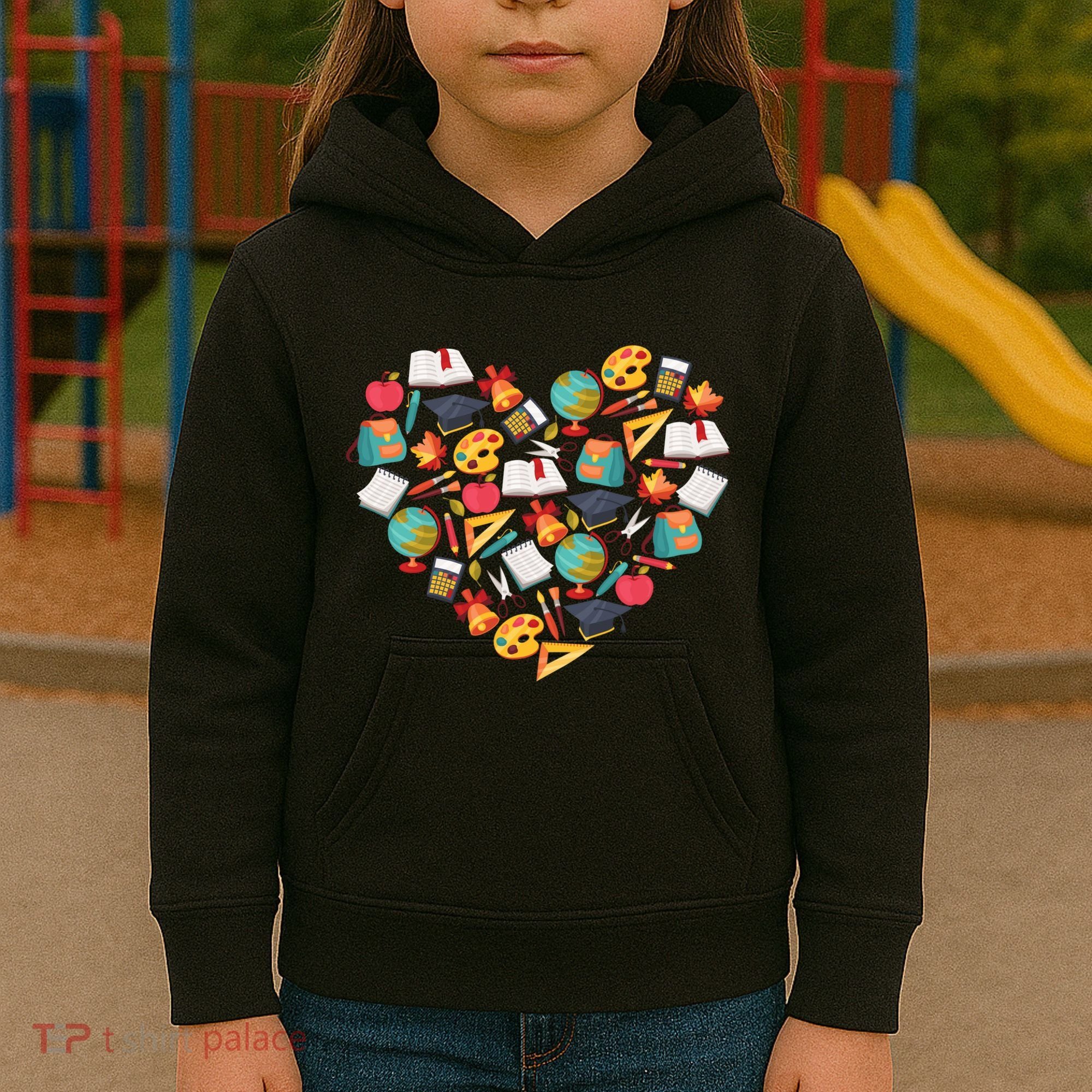 Love School Heart Kids Hoodie