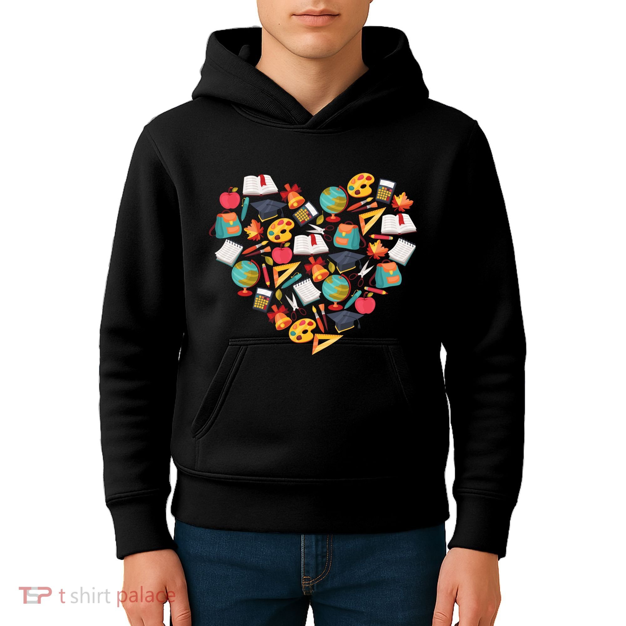 Love School Heart Kids Hoodie