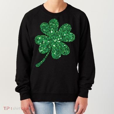 Lucky Shamrock Irish St Patrick's Day Clover 4 Leaf Women's Sweatshirt
