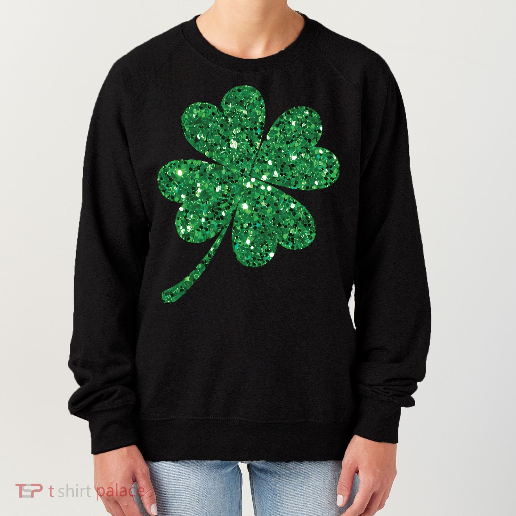 Lucky Shamrock Irish St Patrick's Day Clover 4 Leaf Women's Sweatshirt