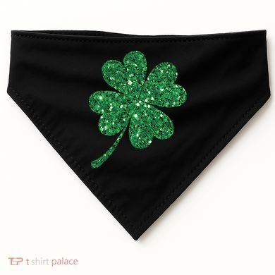 Lucky Shamrock Irish St Patrick's Day Clover 4 Leaf USA-Made Doggie Bandana