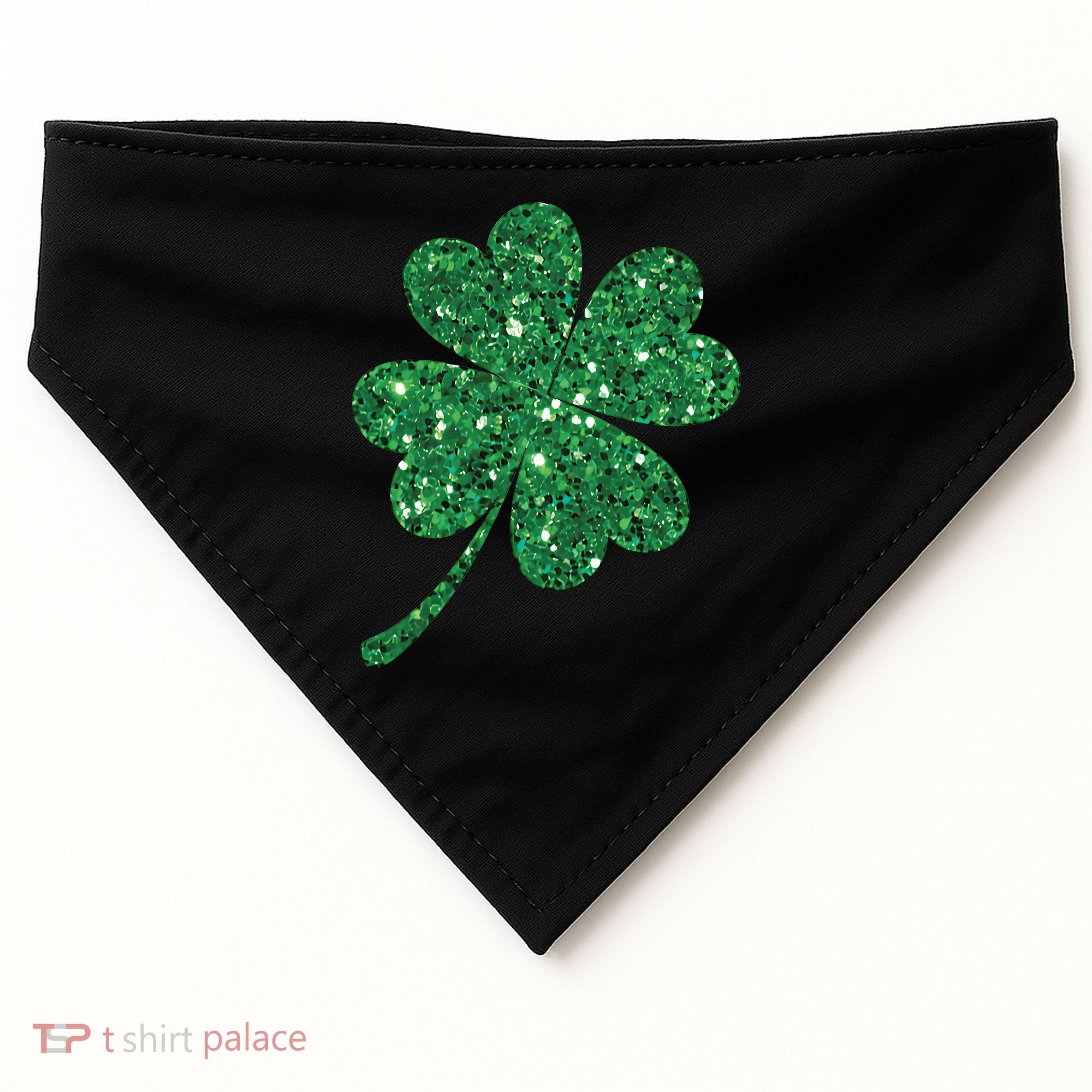 Lucky Shamrock Irish St Patrick's Day Clover 4 Leaf USA-Made Doggie Bandana