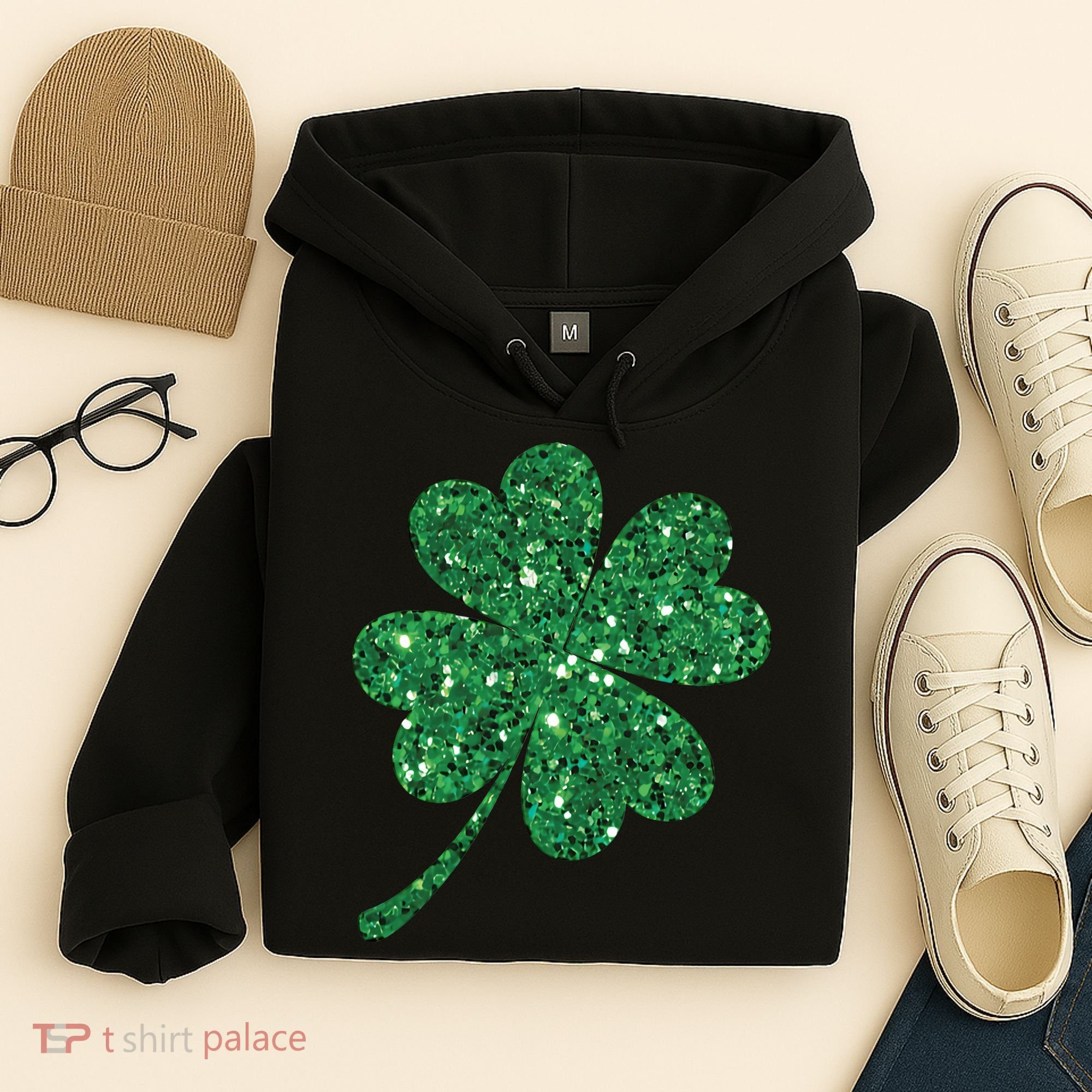 Lucky Shamrock Irish St Patrick's Day Clover 4 Leaf Hoodie