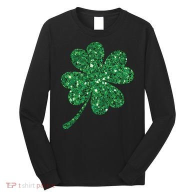 Lucky Shamrock Irish St Patrick's Day Clover 4 Leaf Long Sleeve Shirt