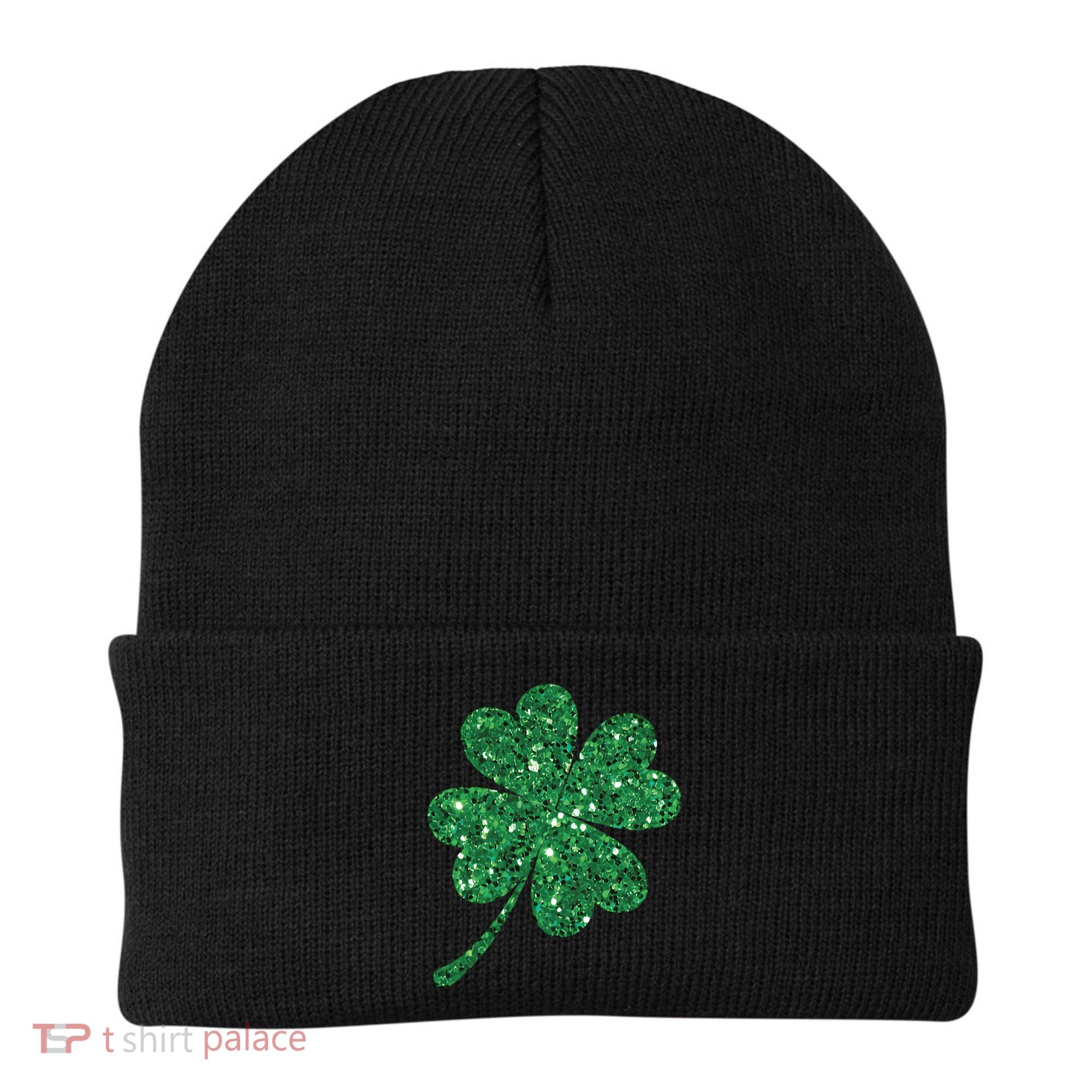 Lucky Shamrock Irish St Patrick's Day Clover 4 Leaf Beanie