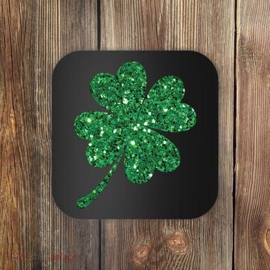 Lucky Shamrock Irish St Patrick's Day Clover 4 Leaf Coaster