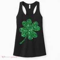 Lucky Shamrock Irish St Patrick's Day Clover 4 Leaf Women's Tank Top thumb 0
