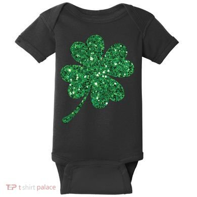 Lucky Shamrock Irish St Patrick's Day Clover 4 Leaf Baby Bodysuit