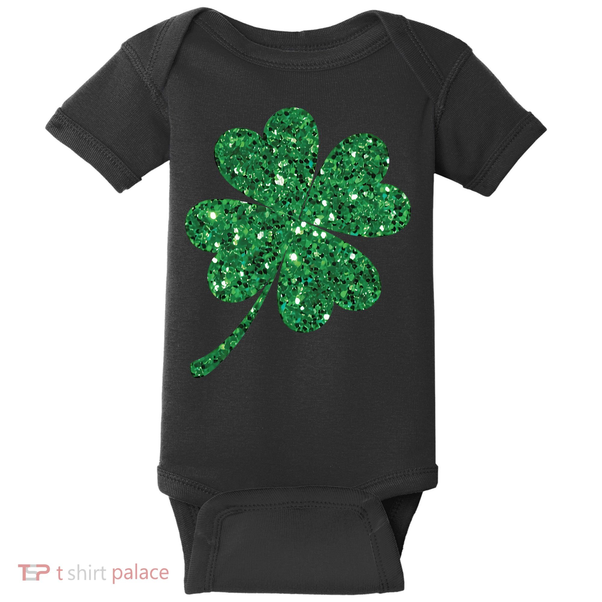 Lucky Shamrock Irish St Patrick's Day Clover 4 Leaf Baby Bodysuit