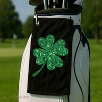 Lucky Shamrock Irish St Patrick's Day Clover 4 Leaf Golf Towel thumb 2