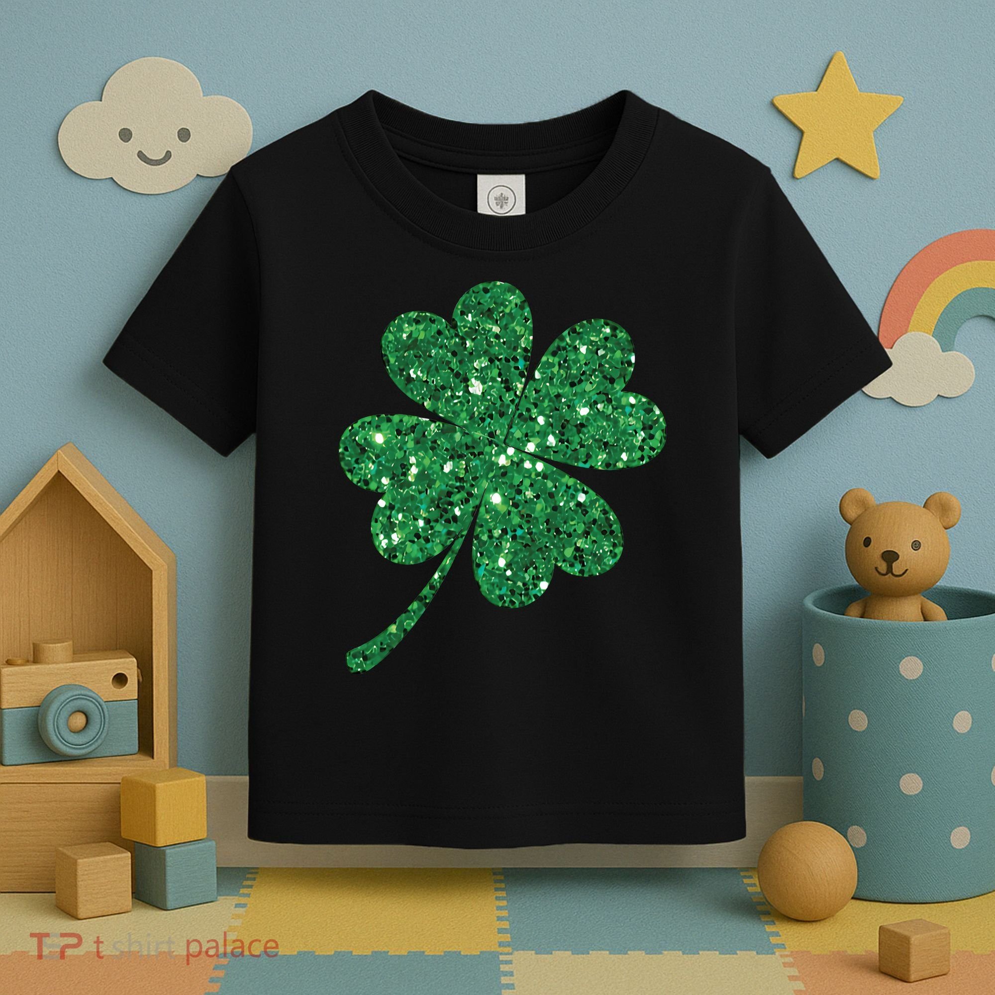 Lucky Shamrock Irish St Patrick's Day Clover 4 Leaf Toddler T-Shirt